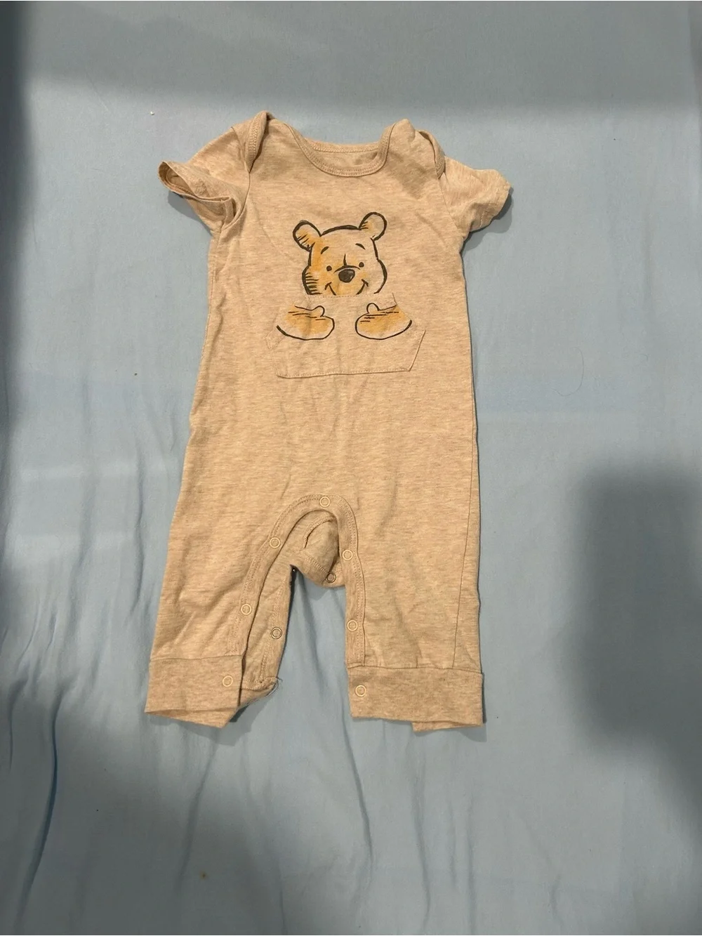 Disney Baby Winnie the Pooh Romper 3-6M Neutral Cotton One Piece Outfit